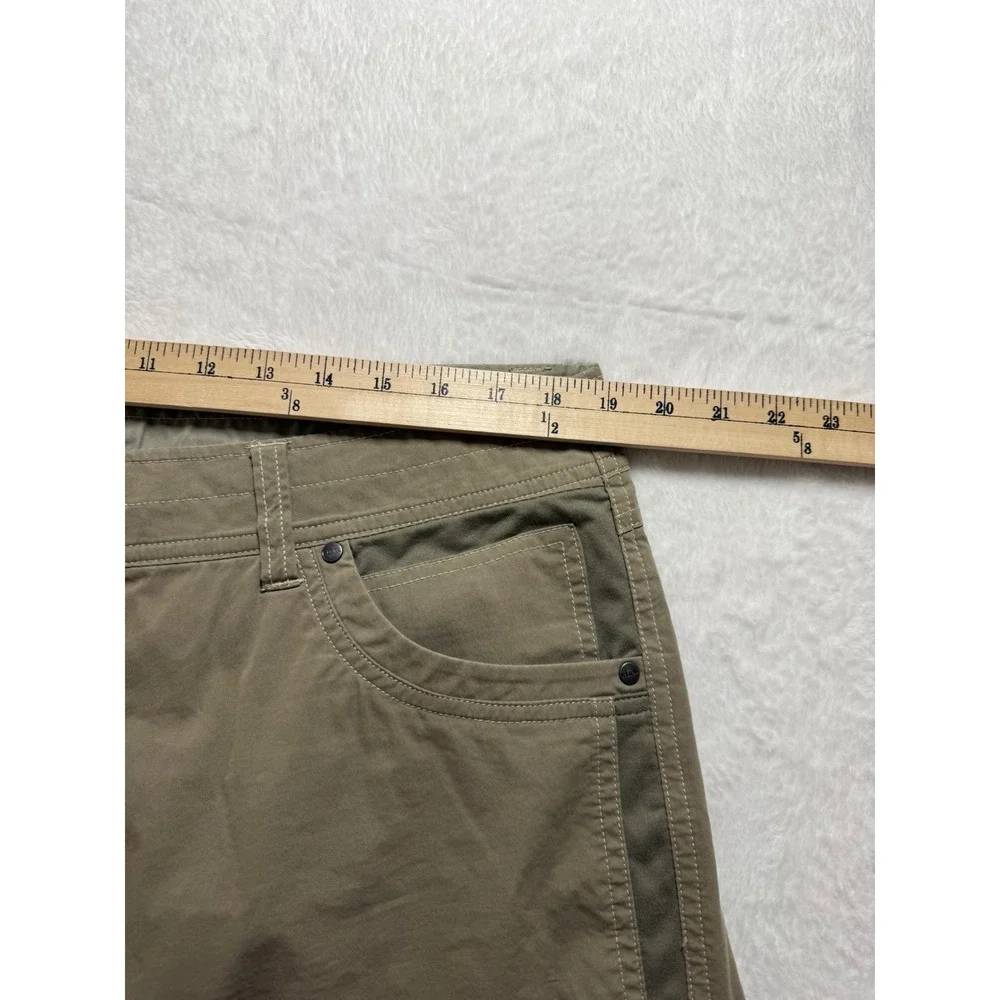 Kuhl Radikl Pants Mens 38x25 Khaki Tan Brown Hiking Outdoor Cropped Hemmed‎